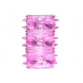 Розовая насадка на пенис Rings Armour - Lola Games - в Салавате купить с доставкой