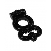 Чёрное эрекционное кольцо Rings Treadle с подхватом - Lola Games - в Салавате купить с доставкой