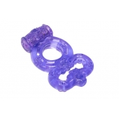 Фиолетовое эрекционное кольцо Rings Treadle с подхватом - Lola Games - в Салавате купить с доставкой