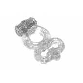 Прозрачное эрекционное кольцо Rings Treadle с подхватом - Lola Games - в Салавате купить с доставкой