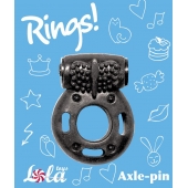 Черное эрекционное кольцо с вибрацией Rings Axle-pin - Lola Games - в Салавате купить с доставкой