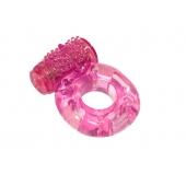 Розовое эрекционное кольцо с вибрацией Rings Axle-pin - Lola Games - в Салавате купить с доставкой