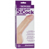 Насадка-реалистик для трусиков Vac-U-Lock 5  Realistic - 12,7 см. - Doc Johnson - купить с доставкой в Салавате