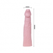 Телесная насадка с вибрацией Sex Expert - 18 см. - Sex Expert - в Салавате купить с доставкой