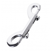Серебристый двухсторонний карабин TOYFA Metal - ToyFa - купить с доставкой в Салавате