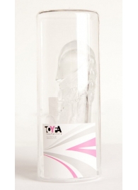 Прозрачная гелевая насадка с клиторальным отростком - 13 см. - Toyfa Basic - в Салавате купить с доставкой Прозрачная гелевая насадка с клиторальным отростком - 13 см. - Toyfa Basic - в Салавате купить с доставкой