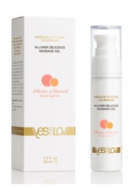 Универсальный массажный гель-смазка Allover Delicious Massage Gel с ароматом персика и аброкоса - 50 мл. - YESforLOV - купить с доставкой в Салавате