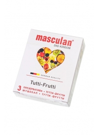 Жёлтые презервативы Masculan Ultra Tutti-Frutti с фруктовым ароматом - 3 шт. - Masculan - купить с доставкой в Салавате