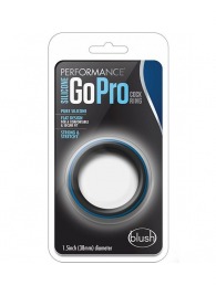 Черно-синее эрекционное кольцо Silicone Go Pro Cock Ring - Blush Novelties - в Салавате купить с доставкой