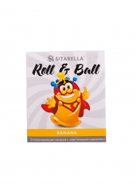 Стимулирующий презерватив-насадка Roll   Ball Banana - Sitabella - купить с доставкой в Салавате