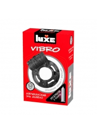 Чёрное эрекционное виброкольцо Luxe VIBRO  Африканский Эль Дьябло  + презерватив - Luxe - в Салавате купить с доставкой