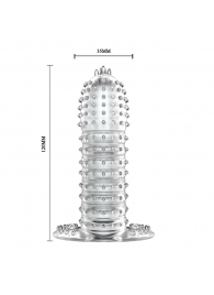 Закрытая прозрачная насадка Crystal sleeve - 12 см. - Erowoman-Eroman - в Салавате купить с доставкой