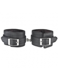 Черные фиксаторы для ног на цепи с мехом внутри - Lux Fetish - купить с доставкой в Салавате