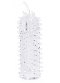 Закрытая рельефная насадка Crystal sleeve с усиками - 12 см. - Erowoman-Eroman - в Салавате купить с доставкой