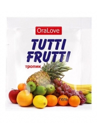 Пробник гель-смазки Tutti-frutti со вкусом тропических фруктов - 4 гр. - Биоритм - купить с доставкой в Салавате