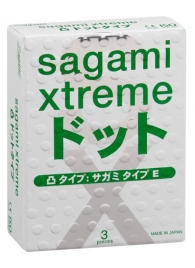 Презервативы Sagami Xtreme SUPER DOTS с точками - 3 шт. - Sagami - купить с доставкой в Салавате