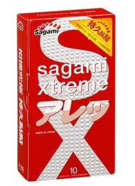 Утолщенные презервативы Sagami Xtreme Feel Long с точками - 10 шт. - Sagami - купить с доставкой в Салавате