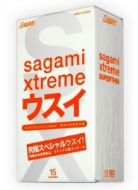 Ультратонкие презервативы Sagami Xtreme SUPERTHIN - 15 шт. - Sagami - купить с доставкой в Салавате