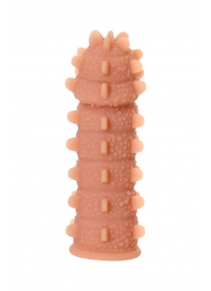 Телесная реалистичная насадка KOKOS Extreme Sleeve 04 с дополнительной стимуляцией - 12,7 см. - KOKOS - в Салавате купить с доставкой