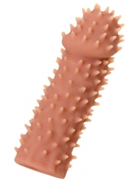 Телесная реалистичная насадка KOKOS Extreme Sleeve 07 с дополнительной стимуляцией - 12,7 см. - KOKOS - в Салавате купить с доставкой