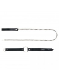 Черный поводок и чокер с кольцом Rada - Rebelts - купить с доставкой в Салавате