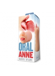 Телесный мастурбатор-ротик с язычком Oral Anne - Blush Novelties - в Салавате купить с доставкой
