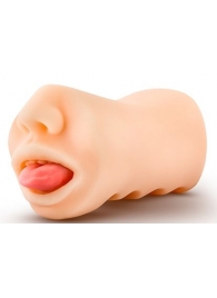 Телесный мастурбатор-ротик с язычком Oral Anne - Blush Novelties - в Салавате купить с доставкой