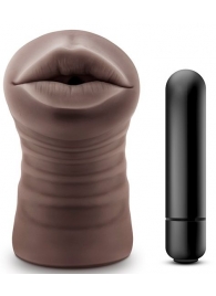 Коричневый мастурбатор-ротик Heather - Blush Novelties - в Салавате купить с доставкой