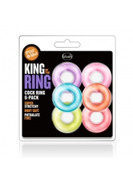 Набор из 6 эрекционных колец King of the Ring - Blush Novelties - в Салавате купить с доставкой