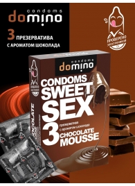 Презервативы для орального секса DOMINO Sweet Sex с ароматом шоколадного мусса - 3 шт. - Domino - купить с доставкой в Салавате