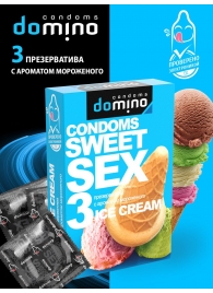 Презервативы для орального секса DOMINO Sweet Sex с ароматом мороженого - 3 шт. - Domino - купить с доставкой в Салавате