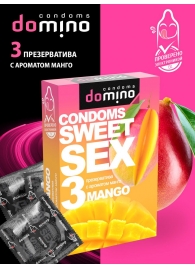 Презервативы для орального секса DOMINO Sweet Sex с ароматом манго - 3 шт. - Domino - купить с доставкой в Салавате