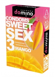 Презервативы для орального секса DOMINO Sweet Sex с ароматом манго - 3 шт. - Domino - купить с доставкой в Салавате