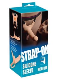 Силиконовый полый страпон на ремнях Silicone Strap-on - 16 см. - Orion - купить с доставкой в Салавате