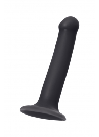 Черный фаллос на присоске Silicone Bendable Dildo M - 18 см. - Strap-on-me - купить с доставкой в Салавате