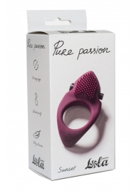 Бордовое эрекционное виброкольцо Pure Passion Sunset - Lola Games - в Салавате купить с доставкой