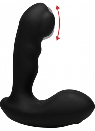 Черный стимулятор простаты Alpha-Pro 7X P-Milker Silicone Prostate Stimulator with Milking Bead - XR Brands - в Салавате купить с доставкой