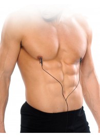 Черные электрические зажимы для сосков Shock Therapy Nipple Clamps - Pipedream - купить с доставкой в Салавате