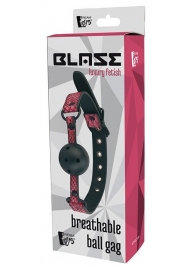 Черно-розовый кляп-шарик с отверстиями BALL GAG - Dream Toys - купить с доставкой в Салавате