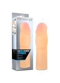 Телесная насадка-удлинитель на пенис PERFORMANCE 1.5INCH COCK XTENDER - 16 см. - Blush Novelties - в Салавате купить с доставкой