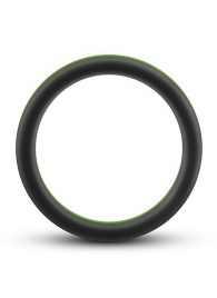 Черно-зеленое эрекционное кольцо Silicone Go Pro Cock Ring - Blush Novelties - в Салавате купить с доставкой