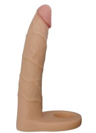 Телесная насадка-фаллоимитатор для двойного проникновения - 17 см. - Lovetoy - купить с доставкой в Салавате
