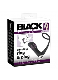 Черное эрекционное кольцо с анальной вибропробкой Vibrating Ring   Plug - Orion - в Салавате купить с доставкой