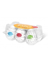 Набор из 6 мастурбаторов Tenga EGG Easy Beat с различным рельефом - Tenga - в Салавате купить с доставкой