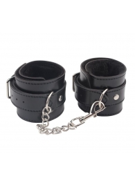 Черные оковы на ноги Obey Me Leather Ankle Cuffs - Chisa - купить с доставкой в Салавате