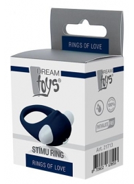 Гладкое синее эрекционное виброкольцо STIMU RING - Dream Toys - в Салавате купить с доставкой