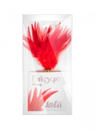 Красный перьевой тиклер Plume - 23 см. - Lola Lingerie - купить с доставкой в Салавате