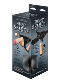 Черный пояс для женщин BEST SELECT с 3 насадками - LOVETOY (А-Полимер) - купить с доставкой в Салавате