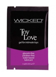 Лубрикант на водной основе для использования с игрушками WICKED Toy Love - 3 мл. - Wicked - купить с доставкой в Салавате