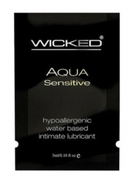 Мягкий лубрикант на водной основе WICKED AQUA Sensitive - 3 мл. - Wicked - купить с доставкой в Салавате